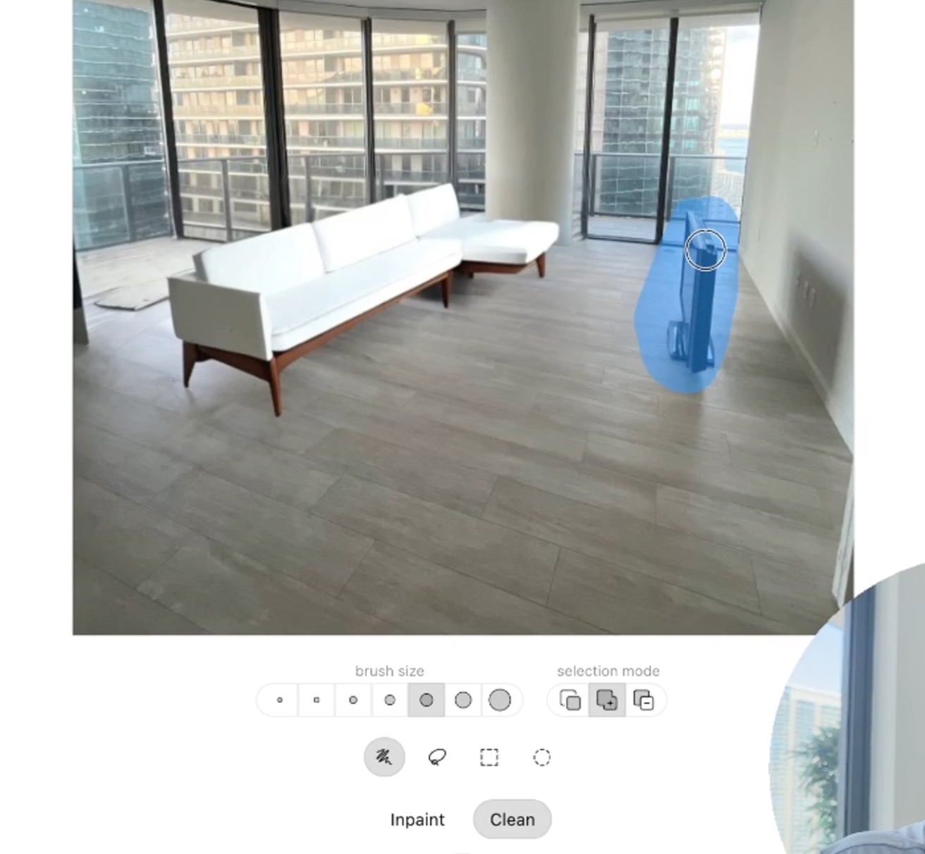 Clean feature for removing unwanted items in Remodeled AI