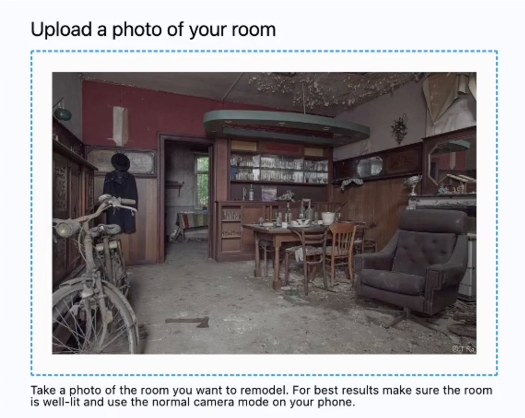 Old, dusty room before remodeling